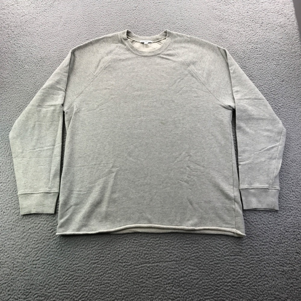 James Perse Sweatshirt Mens 4 Extra Large Gray Heather French Terry Cotton P